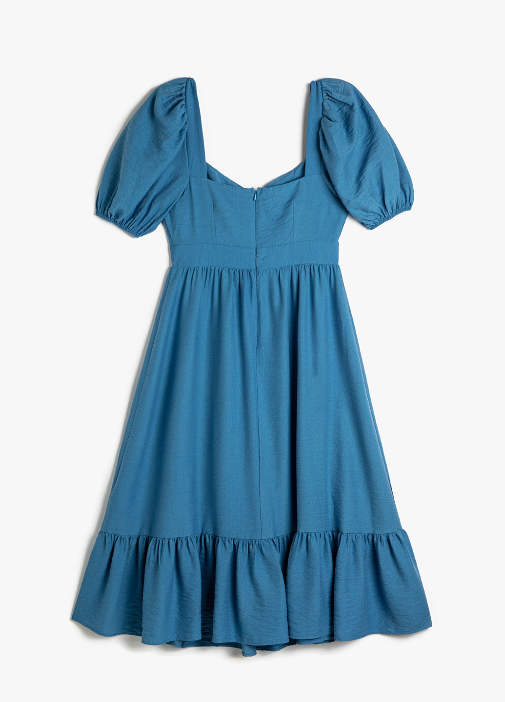 Голубое кэжуал платье клеш KOTON однотонное