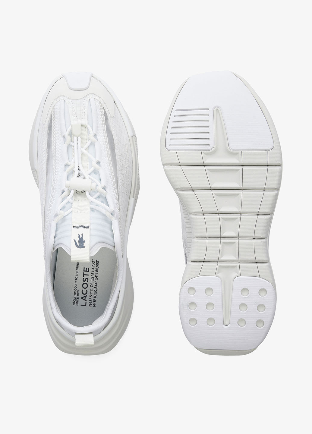 Белые демисезонные кроссовки Lacoste Odyssa Lite