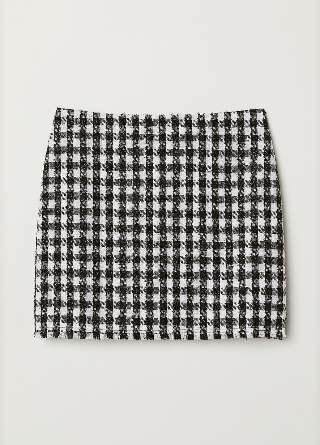 Черно-белая кэжуал в клетку юбка H&M карандаш