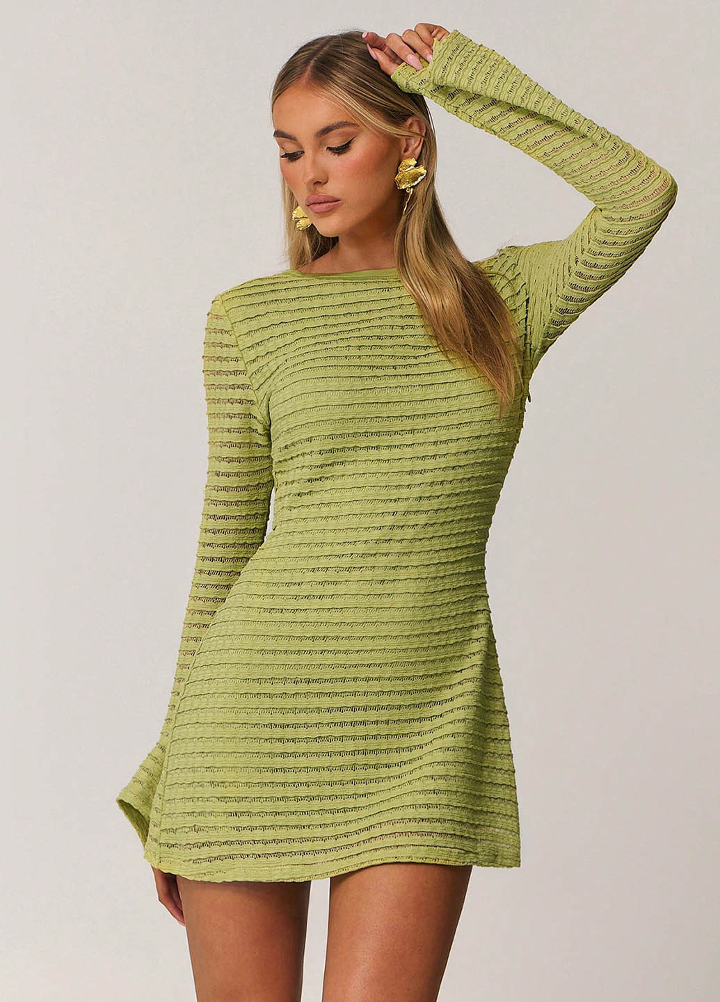 Зелена кежуал сукня SHEIN однотонна