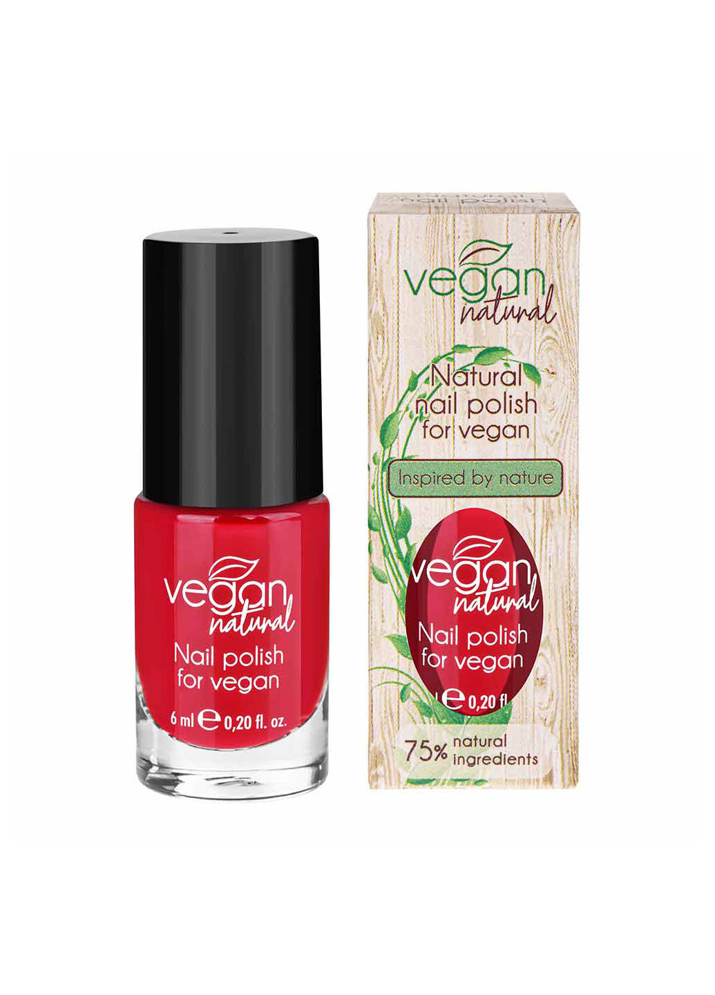 Лак для нігтів №12 червоний Vegan Natural (215881477)