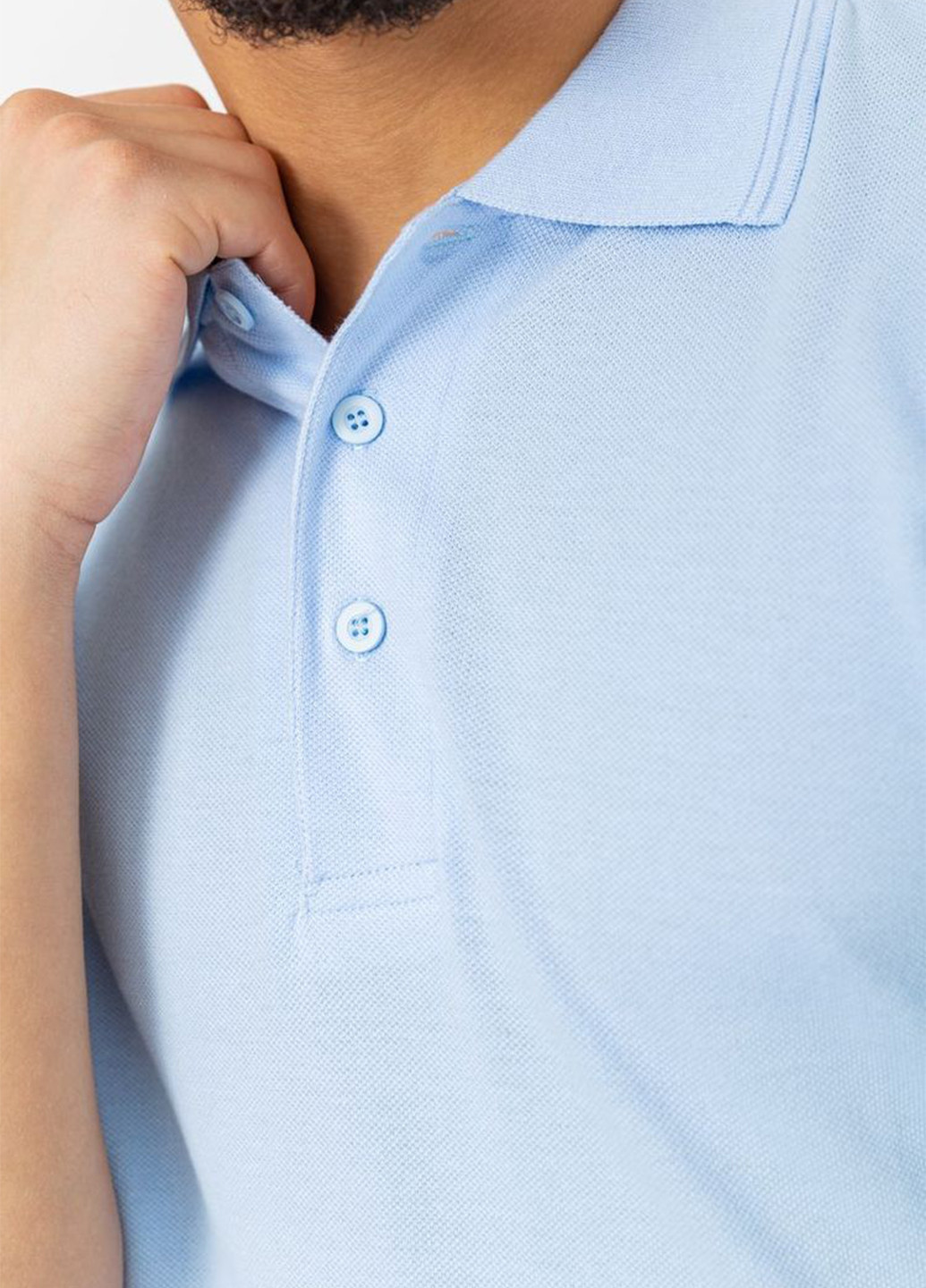 Голубой футболка-поло для мужчин Ager однотонная