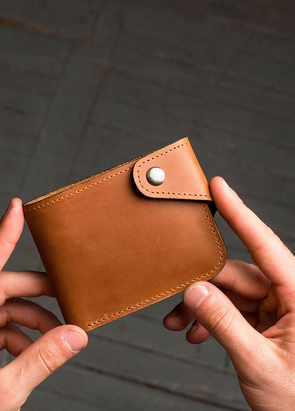 Місткий гаманець ручної роботи чорного кольору з натуральної вінтажної шкіри Boorbon (253582671)