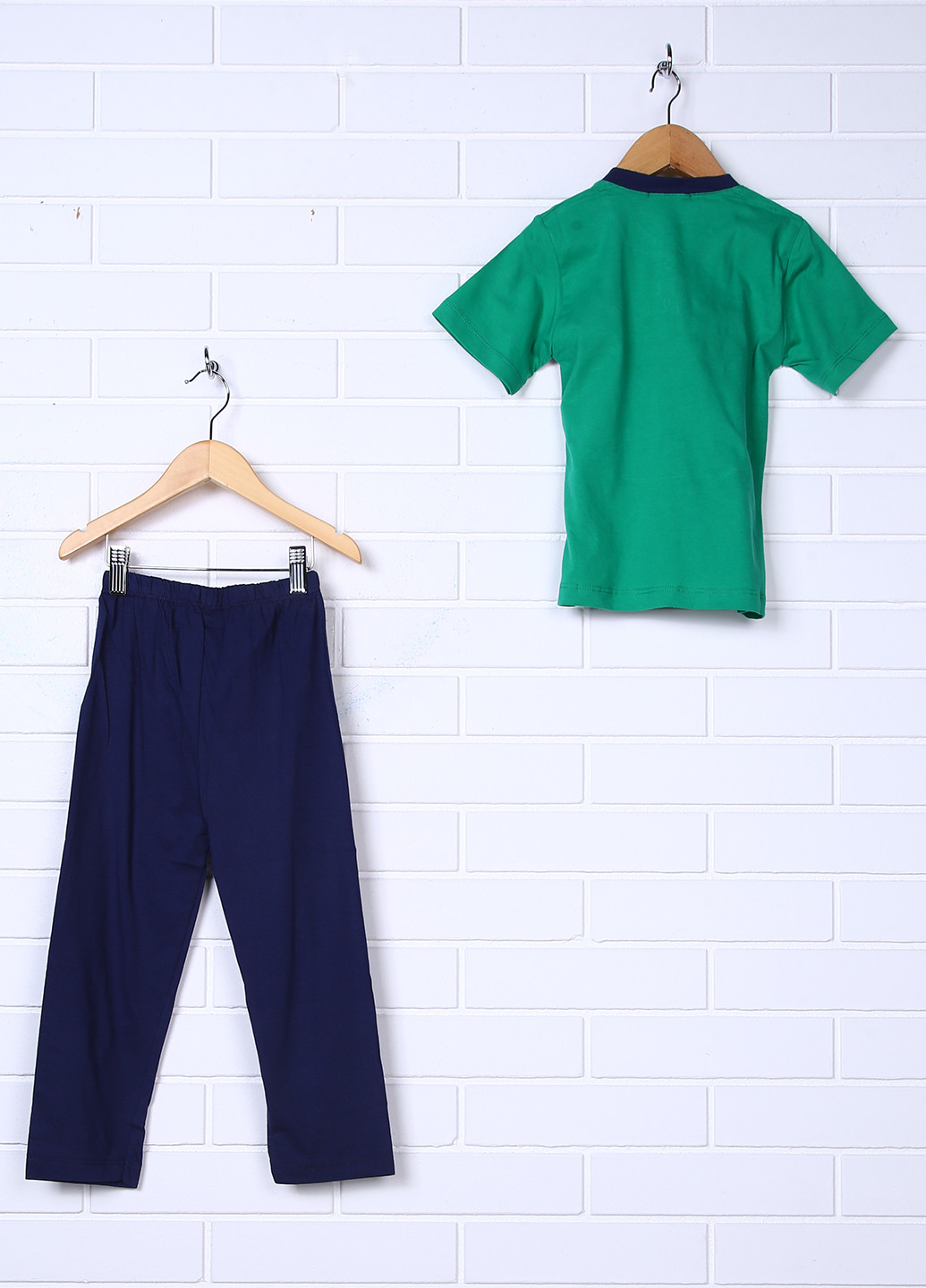 Зеленая всесезон пижама (футболка, брюки) Okyanus Baby