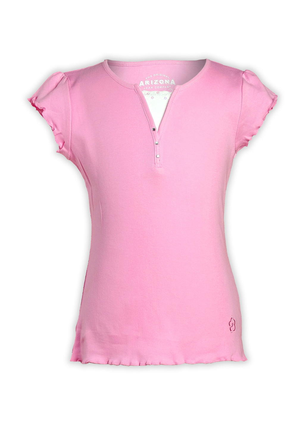 Розовая летняя футболка с коротким рукавом Arizona