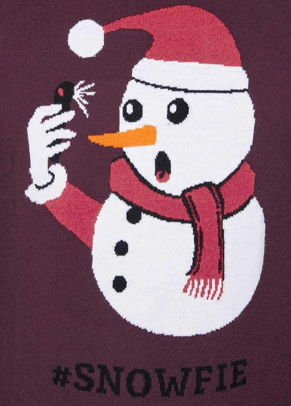 Бордовий зимовий светр Jack & Jones