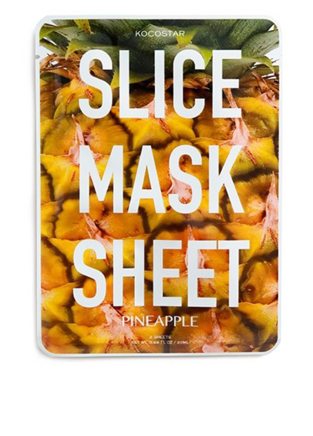 Маска-слайс для обличчя Ананас Slice Mask Sheet Pineapple, 20 мл Kocostar (182427910)