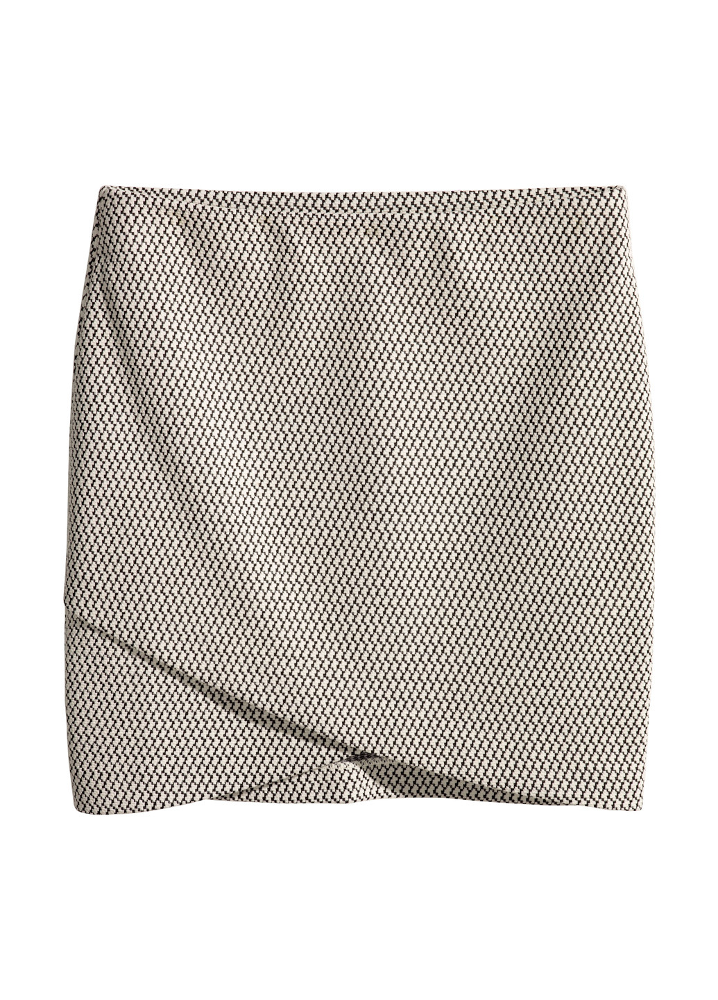 Белая кэжуал с геометрическим узором юбка H&M мини