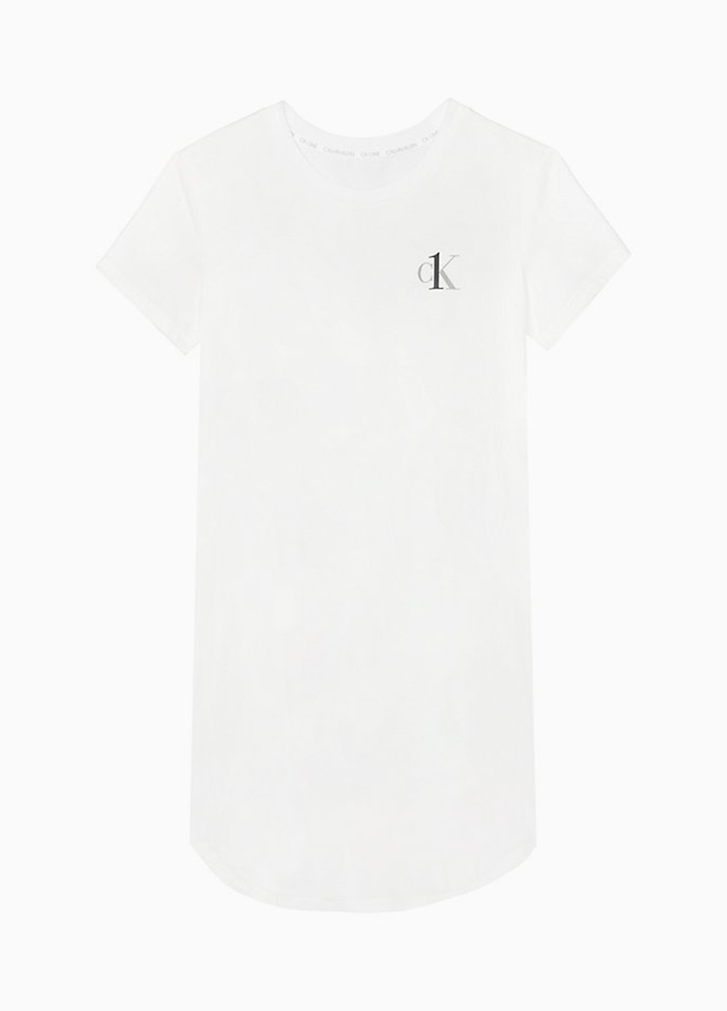 Белое домашнее платье платье-футболка Calvin Klein с логотипом