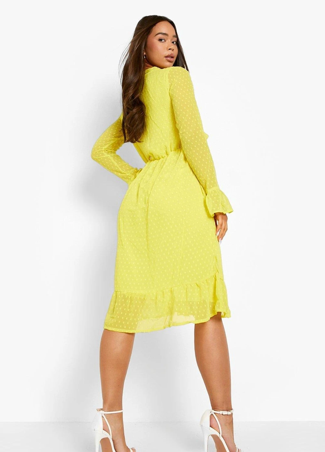 Желтое платье Boohoo
