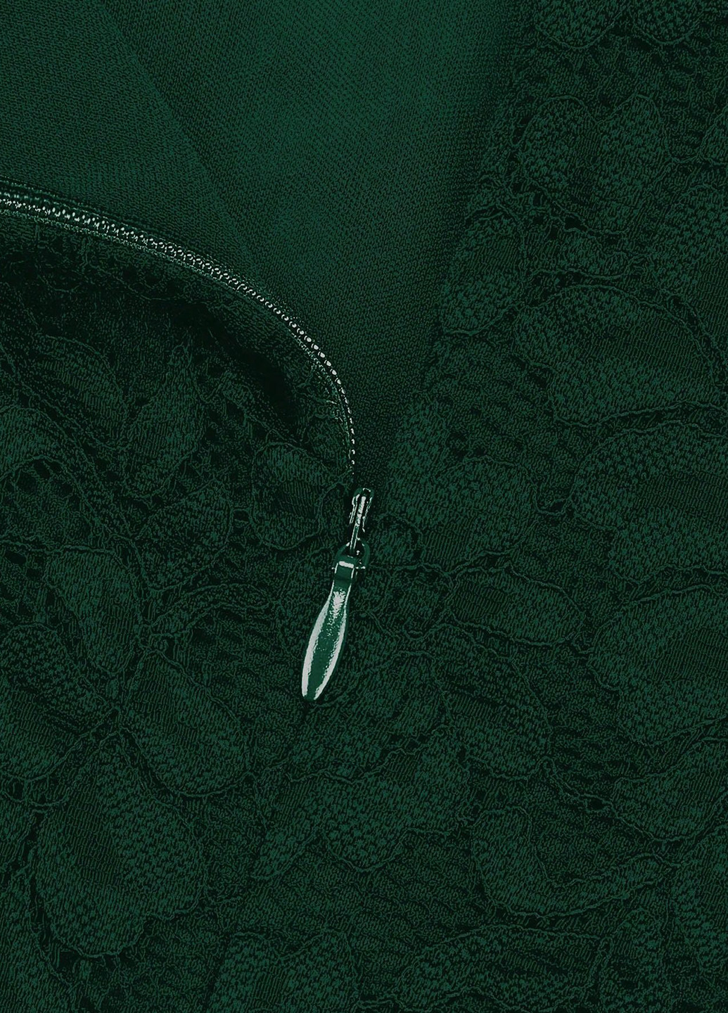 Темно-зеленое вечернее платье а-силуэт SHEIN однотонное