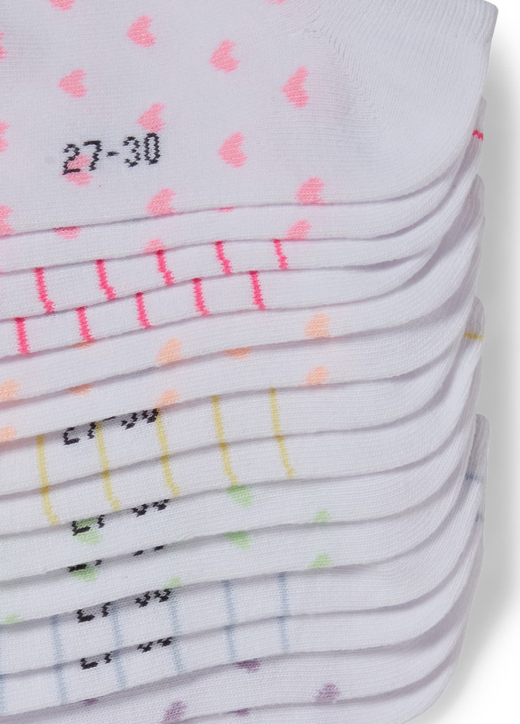 Белые носки (7 пар) C&A полоска (296723312)