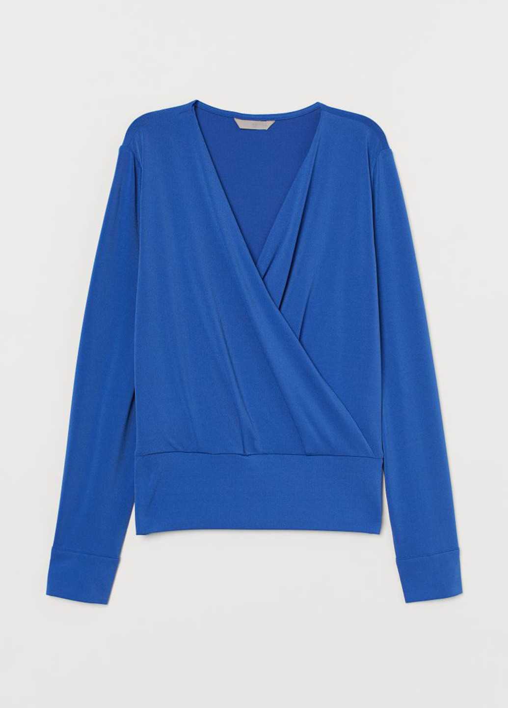 Синяя демисезонная блуза на запах H&M