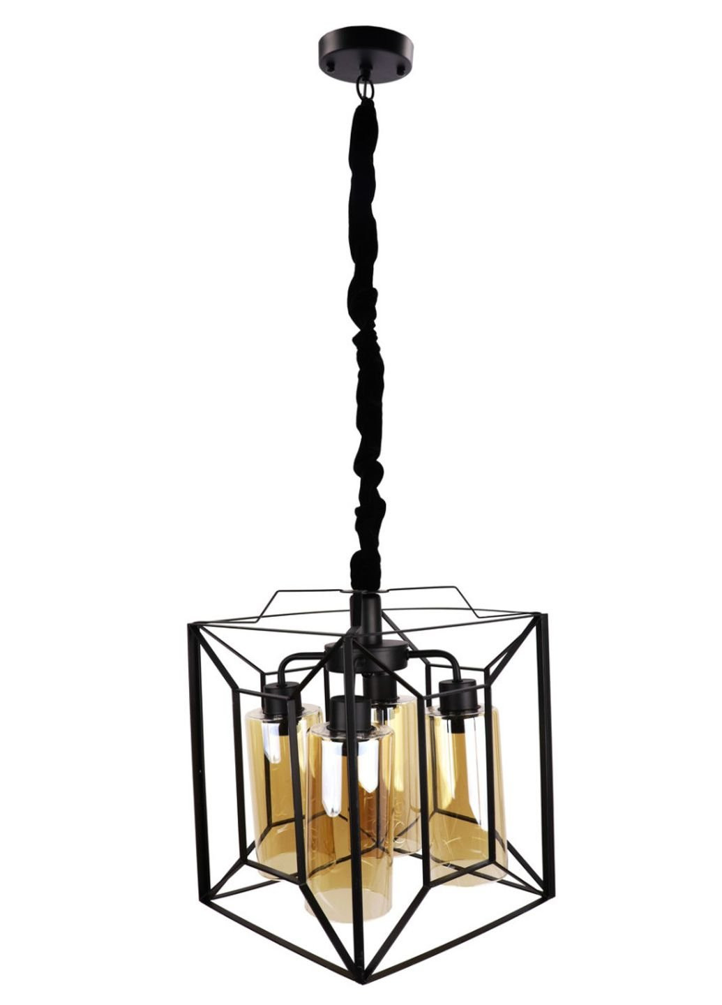 Люстра потолочная подвесная в стиле LOFT (лофт) 11895/4 Черный 50х32х32 см. Sunnysky (253629300)