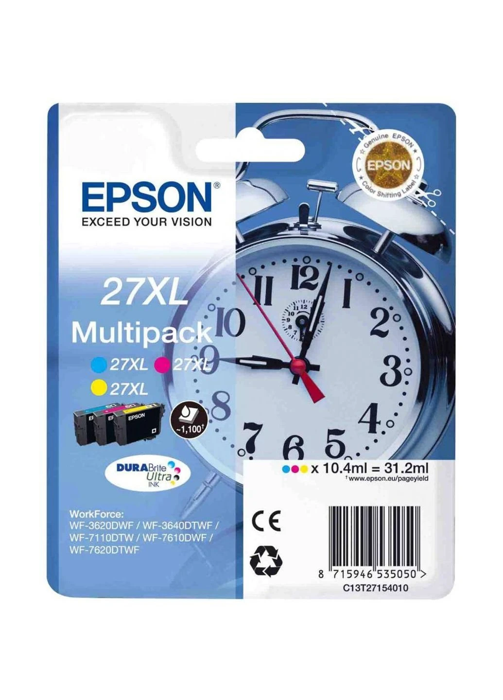 Картридж (C13T27154020/C13T27154022) Epson 27XL WF-7620 Bundle (C,M,Y) XL (247616914)