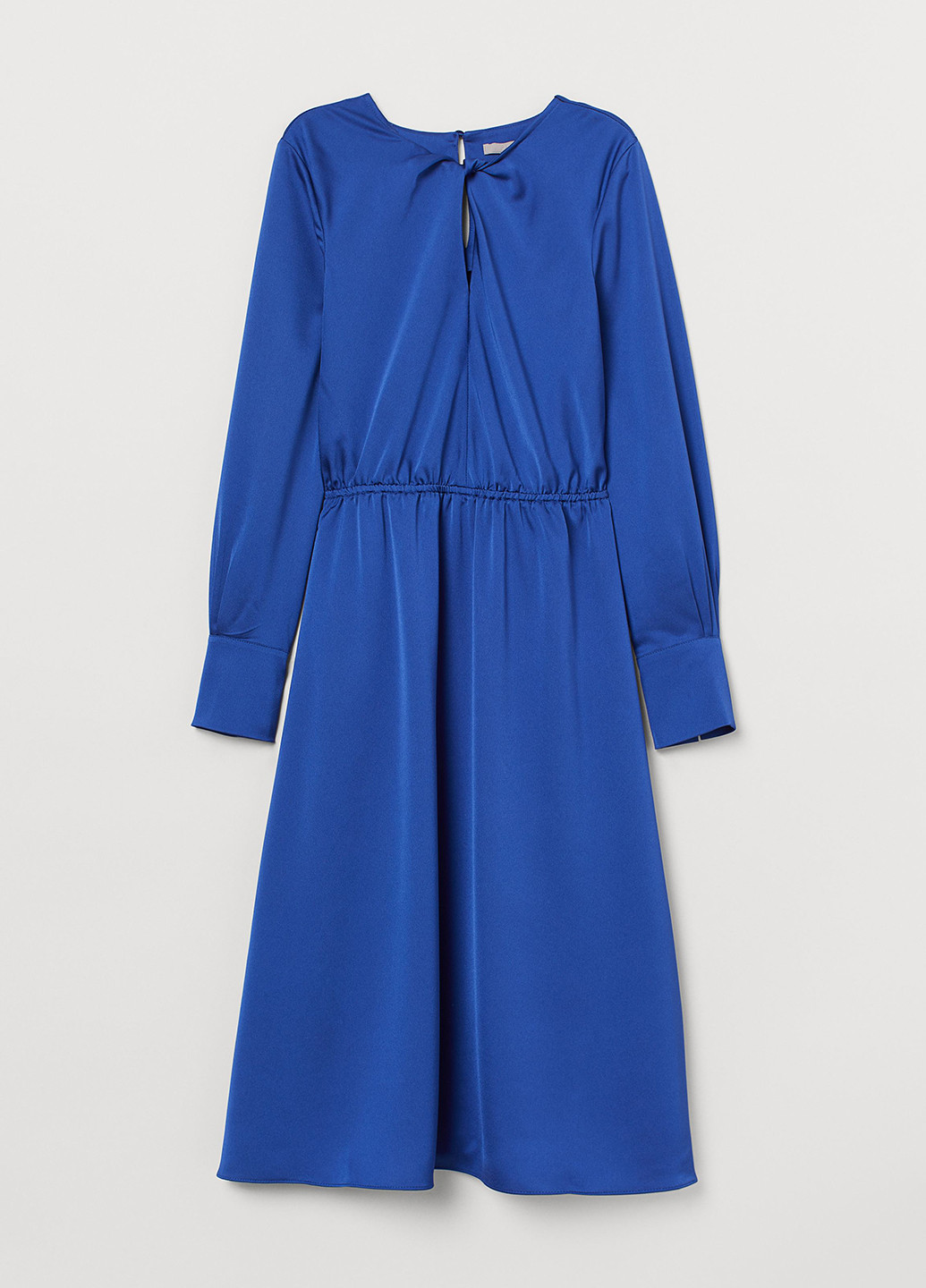 Светло-синее кэжуал платье клеш H&M однотонное