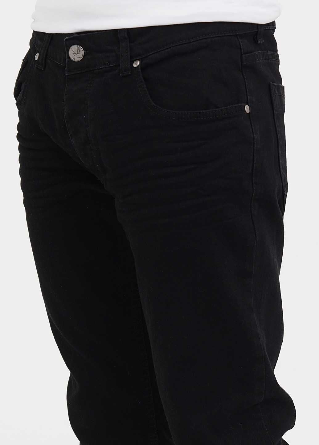 Черные демисезонные прямые джинсы Giuseppe Zanotti