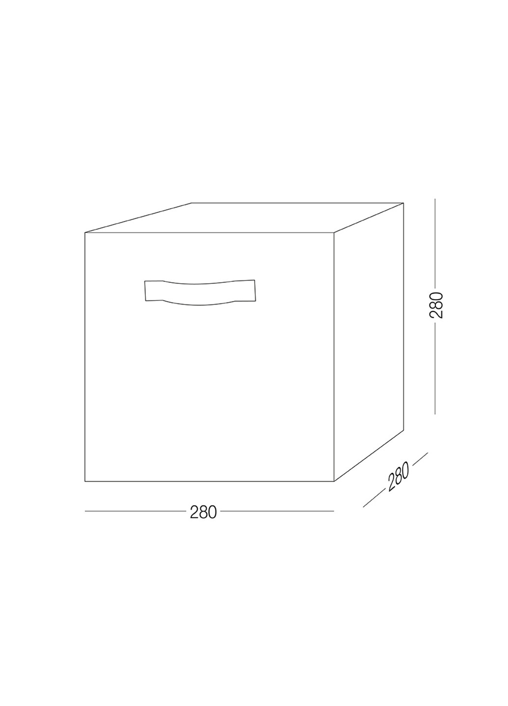 Ящик для зберігання текстильний, 28х28х28 см MVM (255430328)
