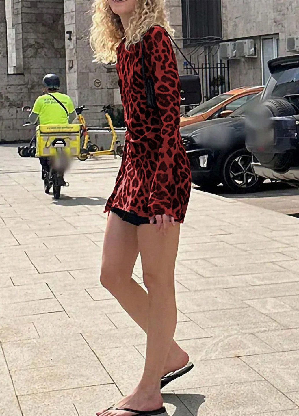 Комбінезон SHEIN комбінезон-шорти леопардовий комбінований кежуал поліестер