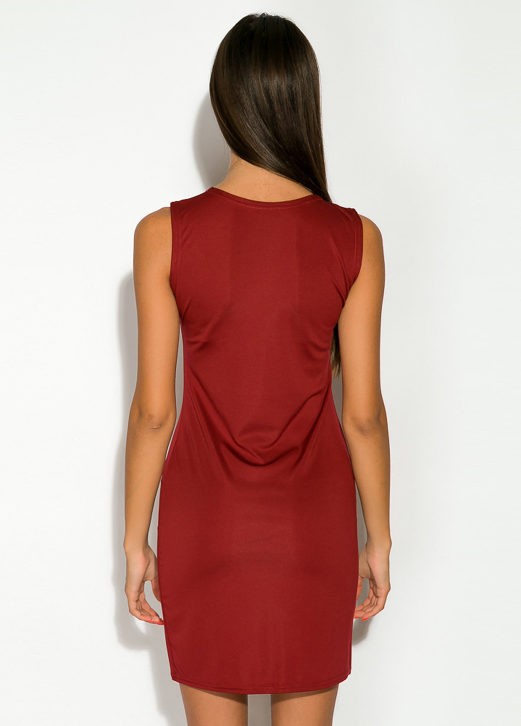 Бордова кежуал сукня без підкладу Time of Style однотонна