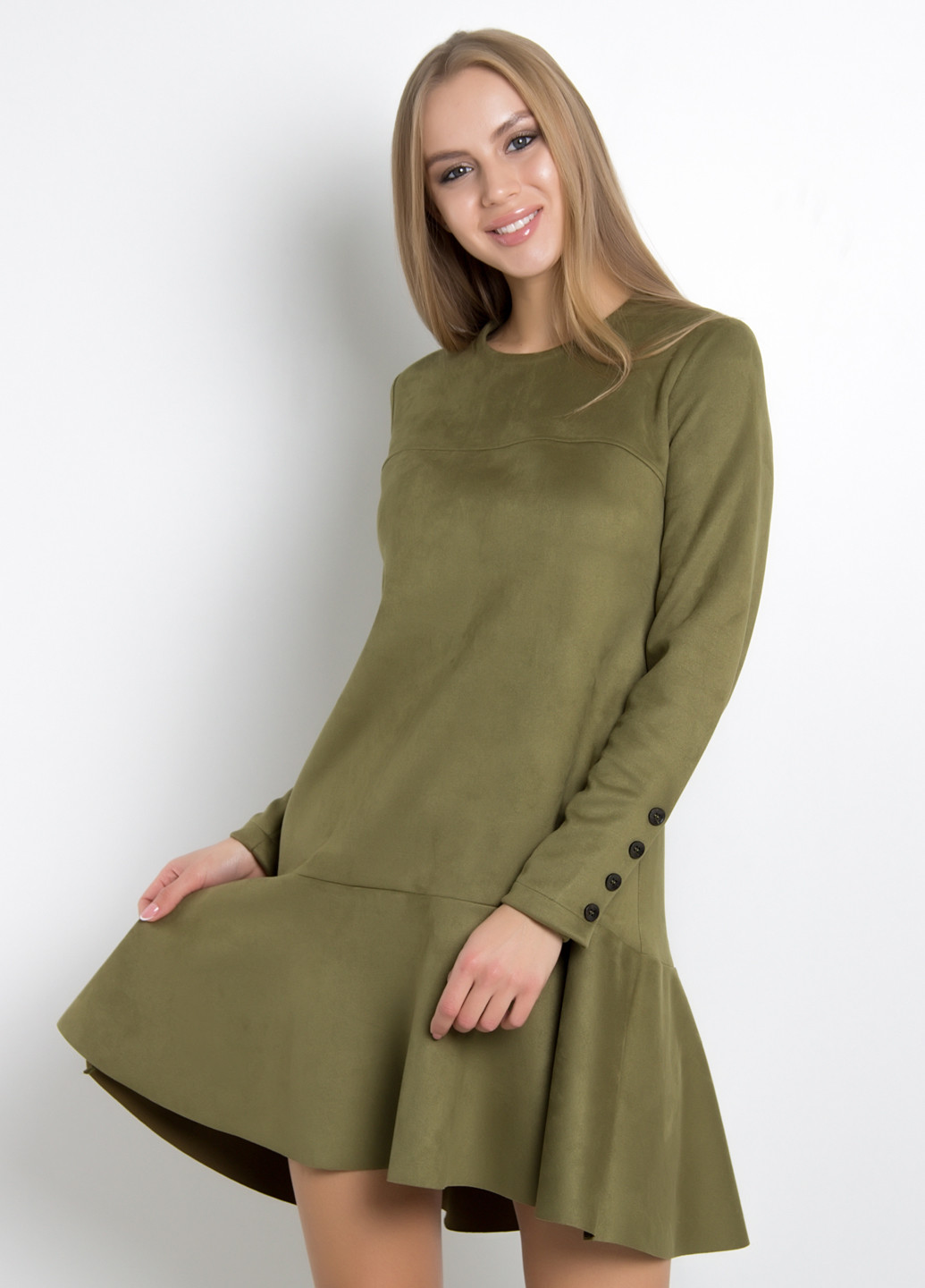 Оливково-зелена кежуал сукня Tales однотонна