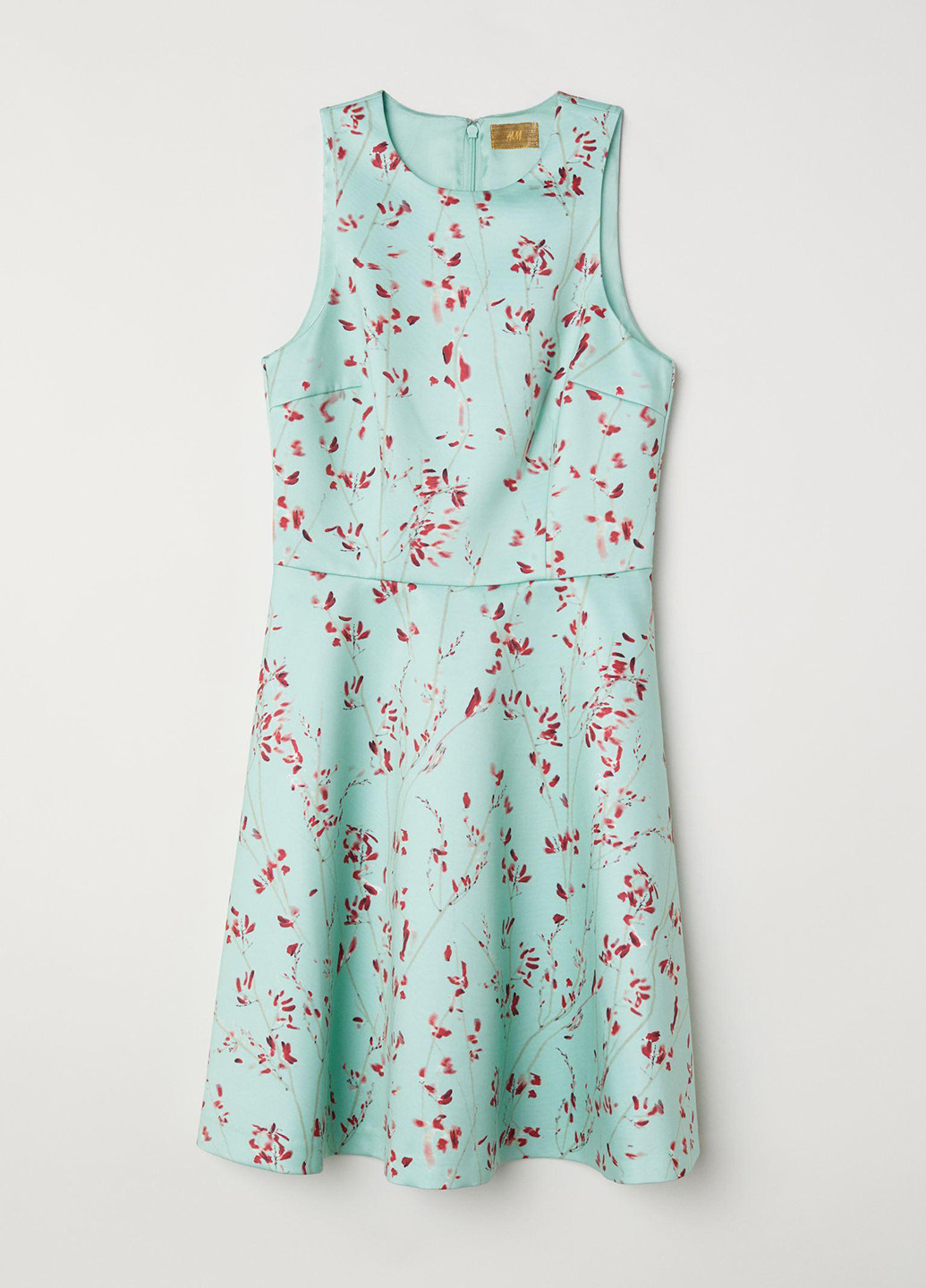 Мятное кэжуал сукня клеш H&M с абстрактным узором
