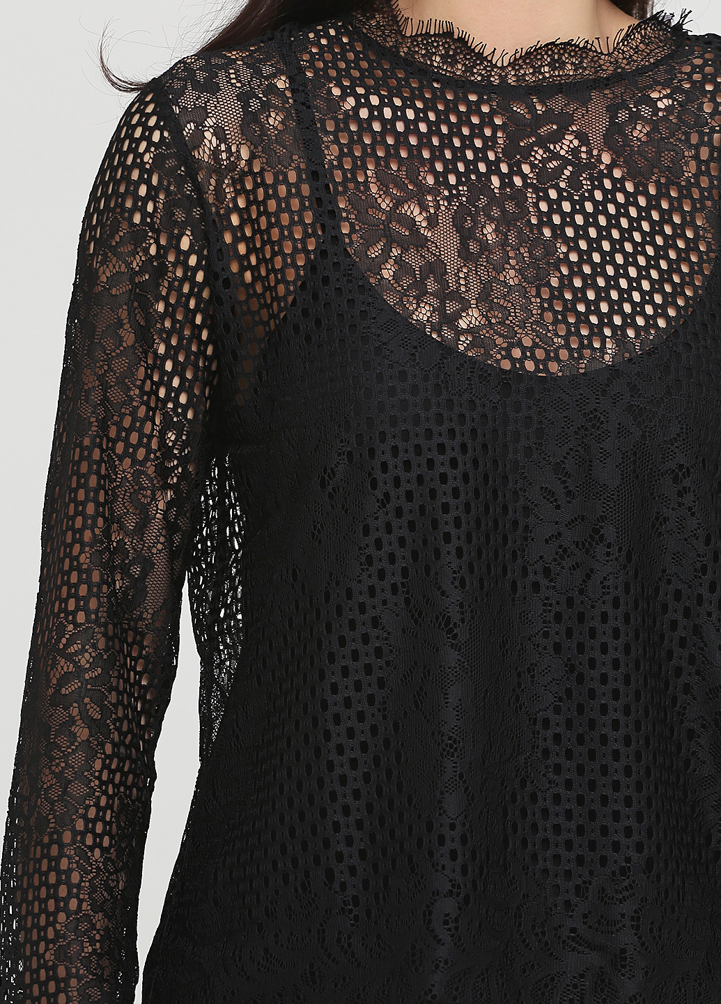 Черный демисезонный комплект (блуза, майка) Heine