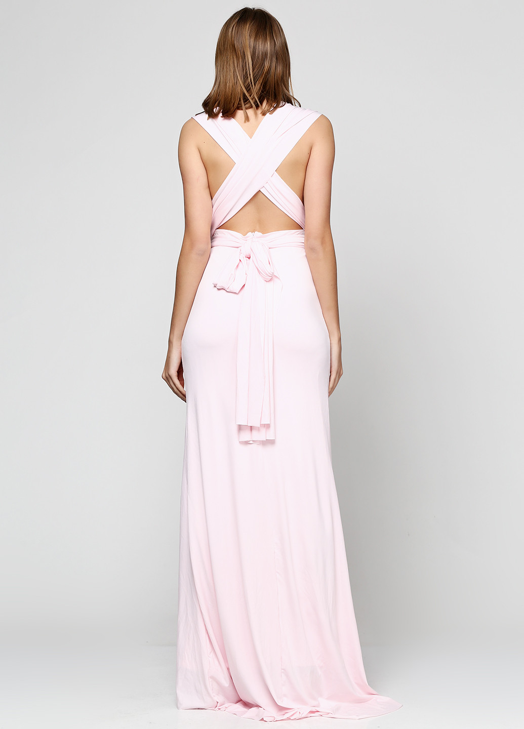 Светло-розовое вечернее платье Asos однотонное