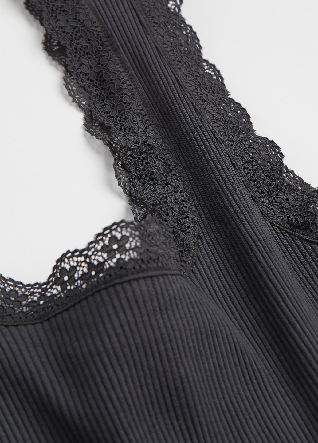 Темно-серое кэжуал платье платье-майка, силуэтная H&M однотонное