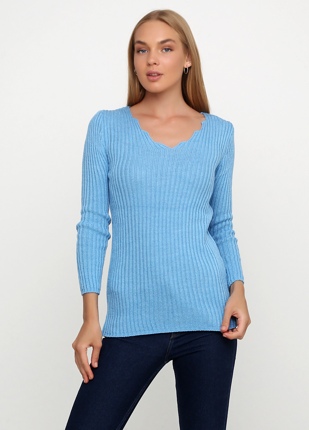 Голубой демисезонный пуловер пуловер Askar Triko