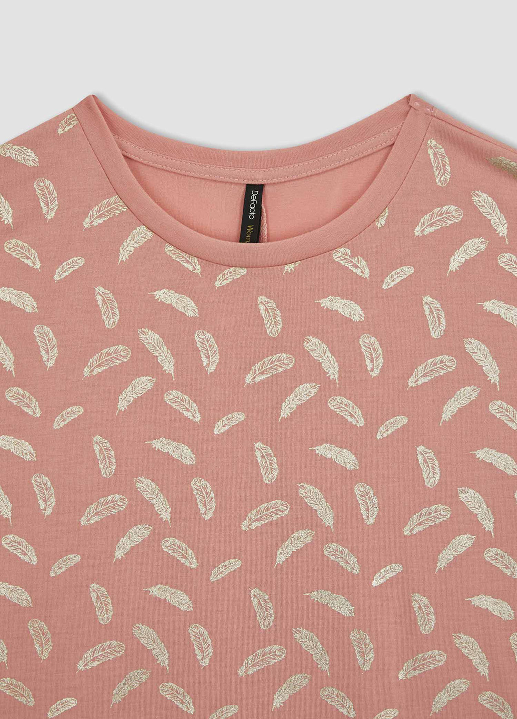 Рожево-лілова літня футболка DeFacto