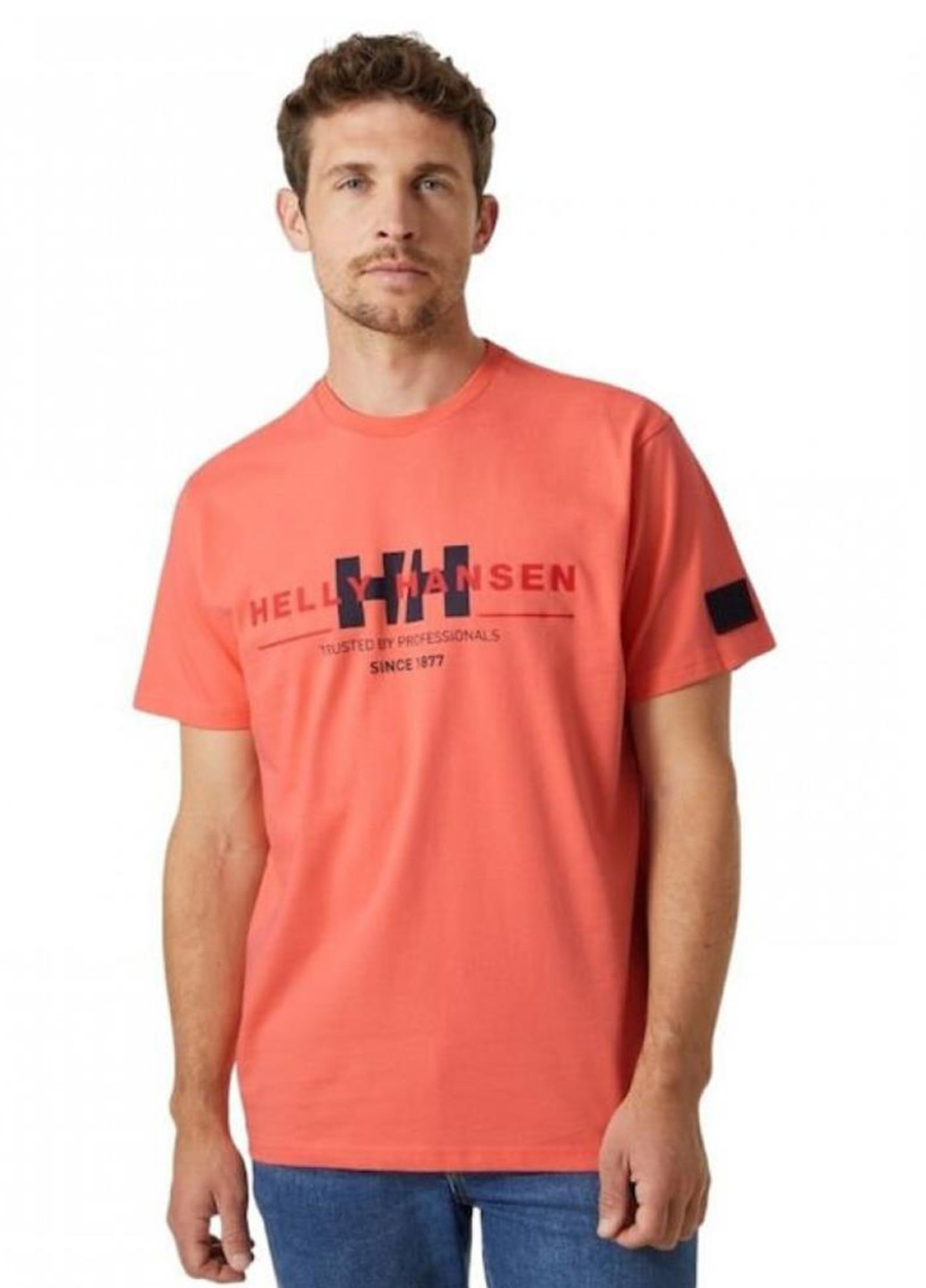 Персиковая футболка 53763-284 Helly Hansen RWB Graphic T-Shirt