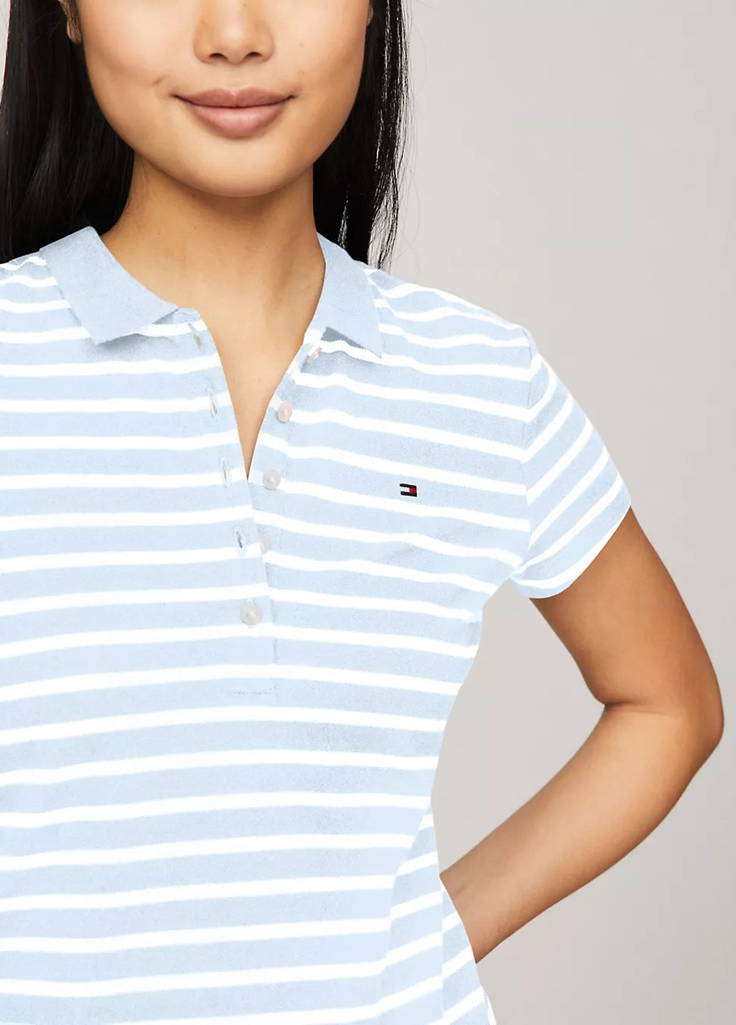 Блакитна кежуал сукня поло Tommy Hilfiger в смужку