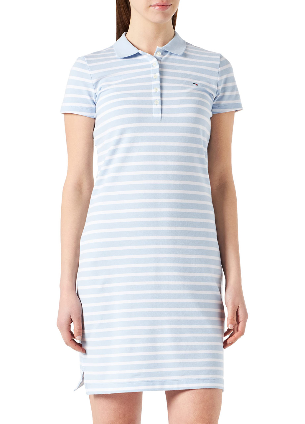Блакитна кежуал сукня поло Tommy Hilfiger в смужку