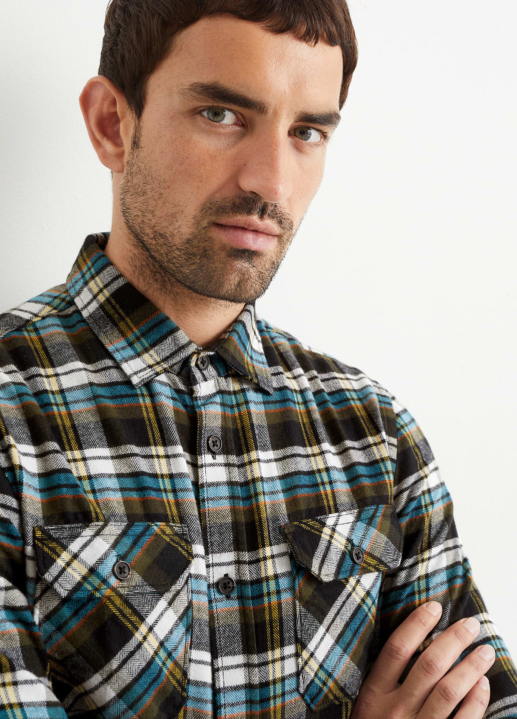 Серая кэжуал рубашка в клетку C&A