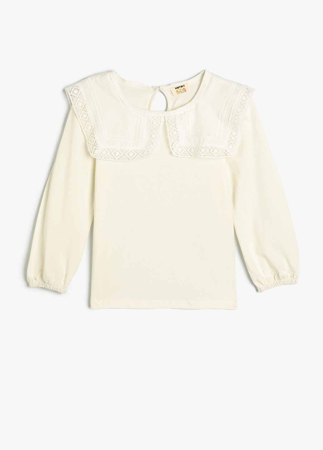 Молочный демисезонный кэжуал лонгслив KOTON однотонный