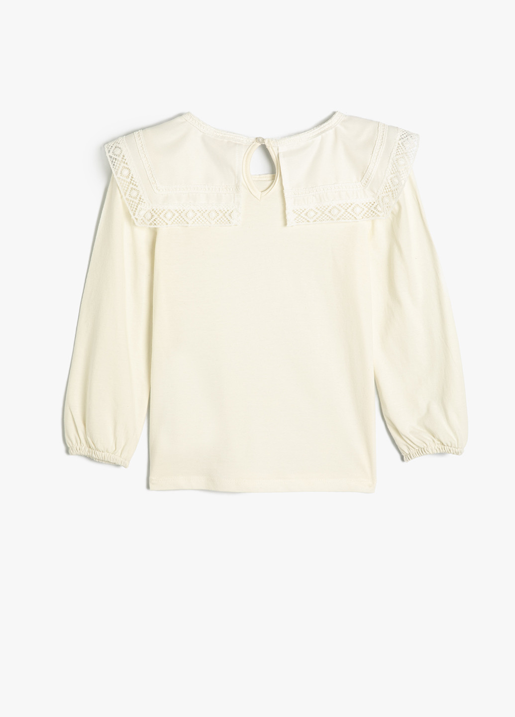 Молочный демисезонный кэжуал лонгслив KOTON однотонный