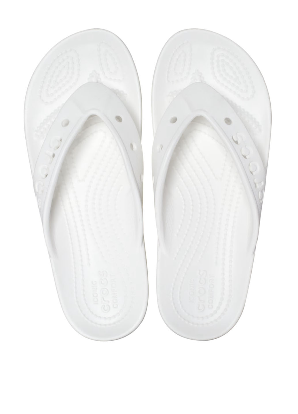 Белые повседневные вьетнамки Crocs