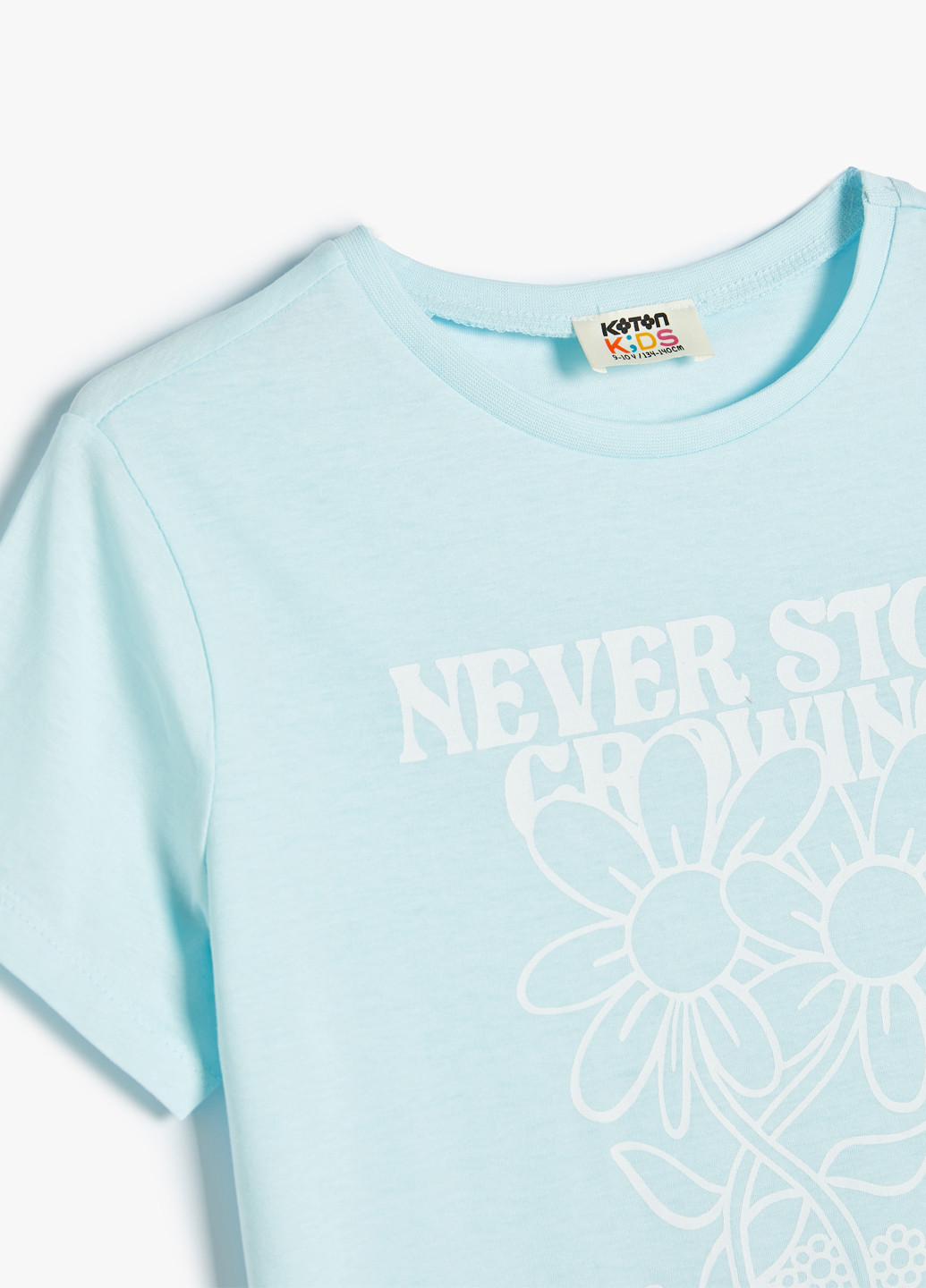 Светло-голубая летняя футболка KOTON