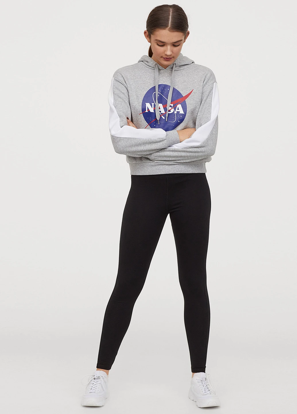 Черные демисезонные леггинсы H&M