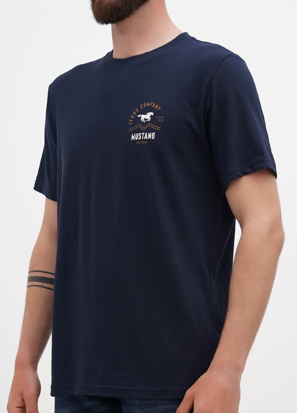Темно-синяя футболка Mustang