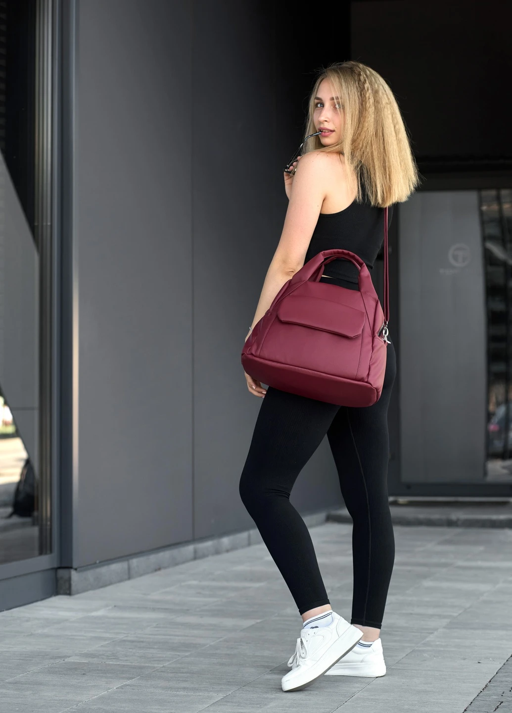 Жіноча спортивна сумка Vogue бордо Sambag (254426444)