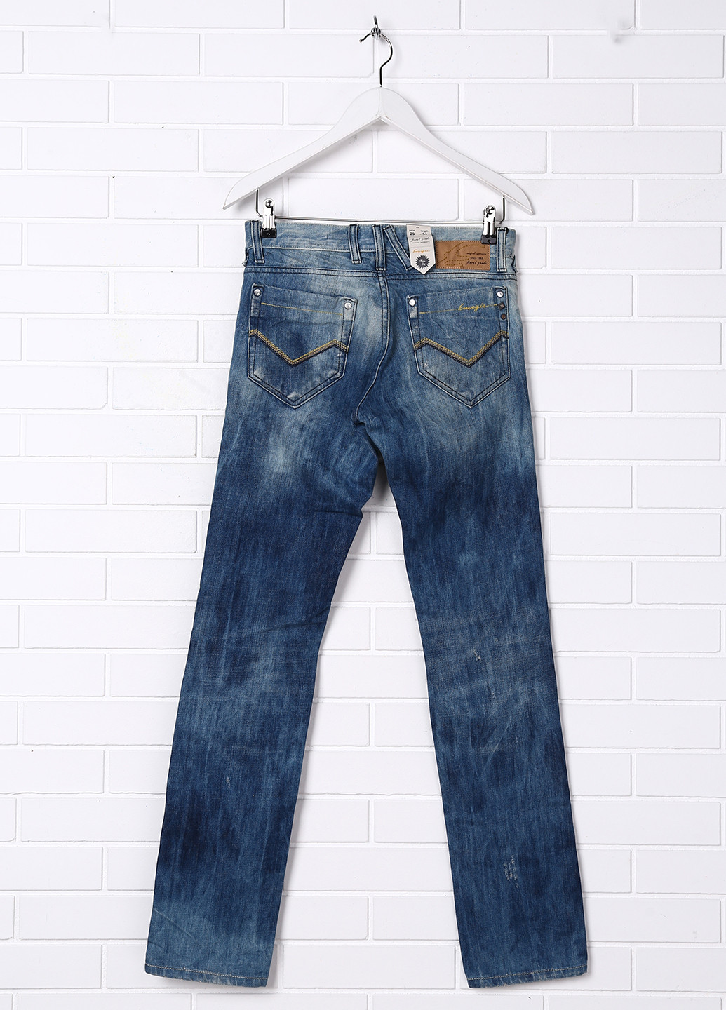 Синие демисезонные зауженные джинсы Energie