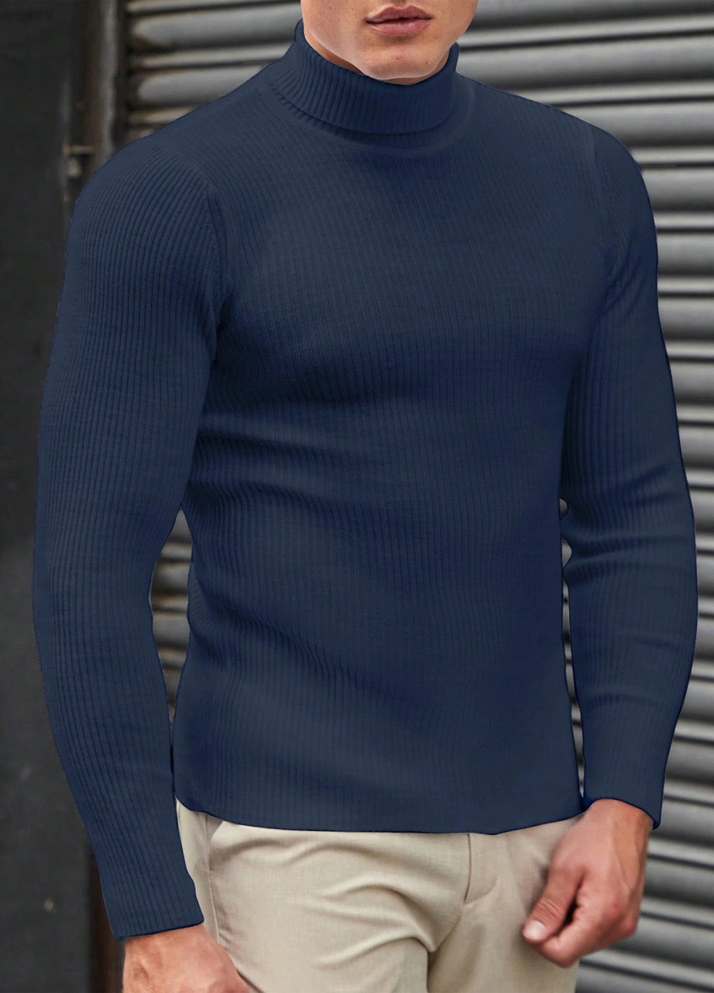 Синий демисезонный свитер SHEIN