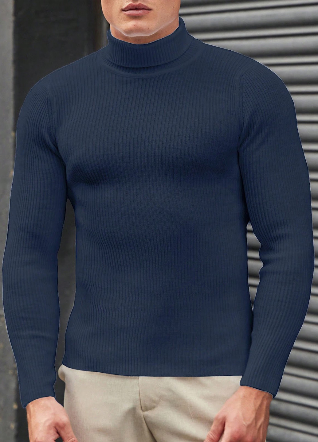 Синий демисезонный свитер SHEIN