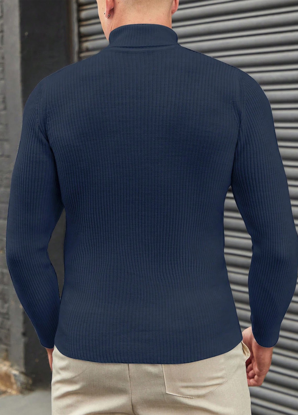 Синий демисезонный свитер SHEIN