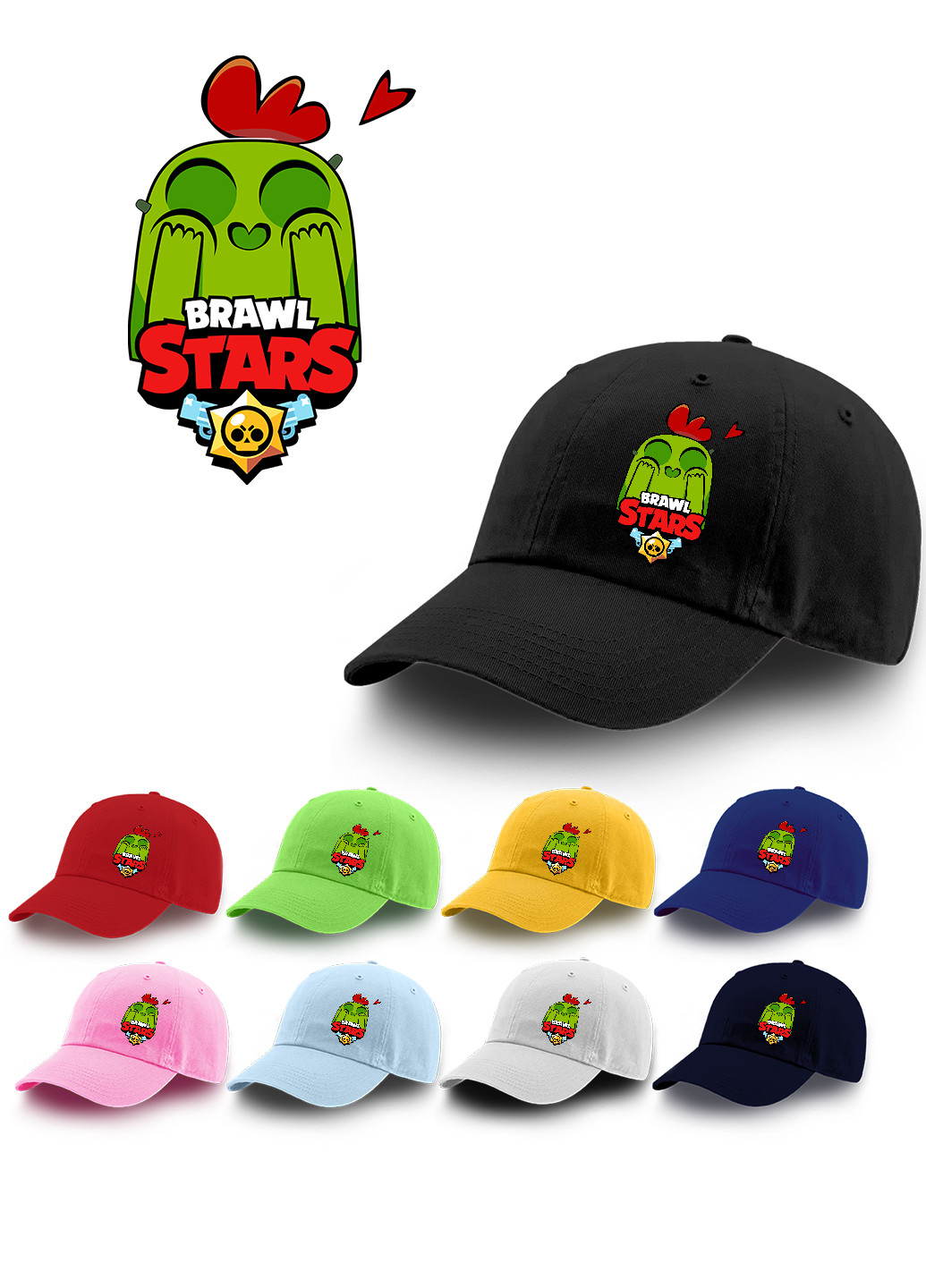 Кепка Спайк Бравл Старс (Spike Brawl Stars) (9273-1010) MobiPrint (216961596)