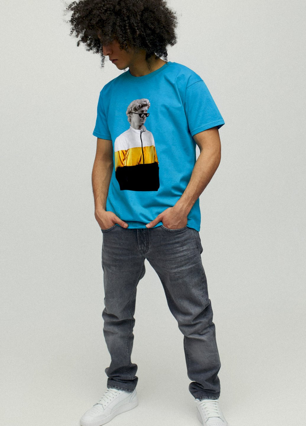 Світло-синя футболка чоловіча YAPPI