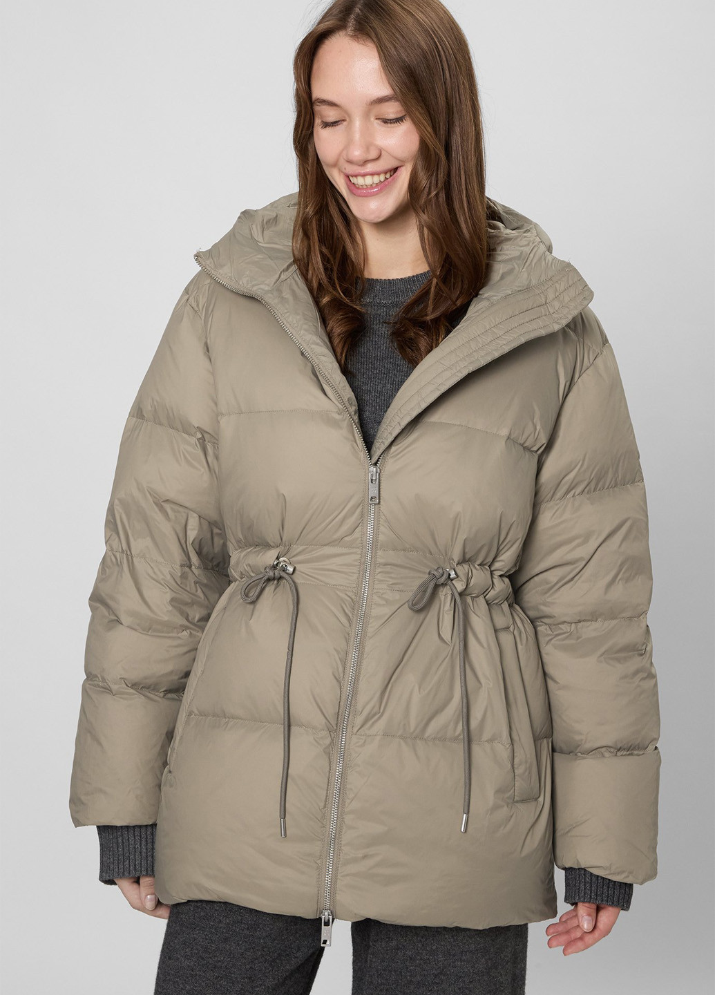 Серый зимний Пуховик PRPY