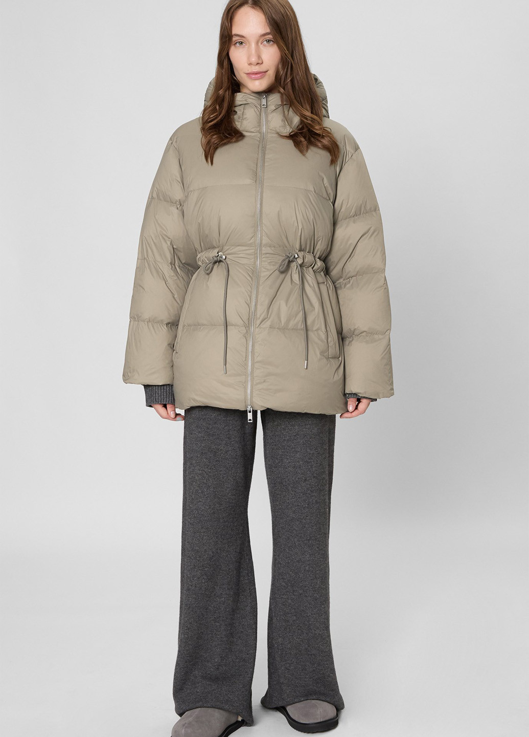 Серый зимний Пуховик PRPY